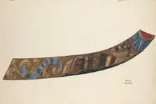 Nameboard from Schooner, 1935/1942. Creator: Beverly Chichester