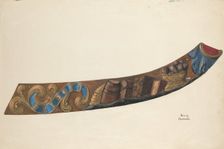 Nameboard from Schooner, 1935/1942. Creator: Beverly Chichester