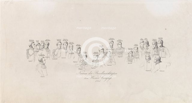 Names of plenipotentiaries of the Congress of Vienna, 1815, 1819.