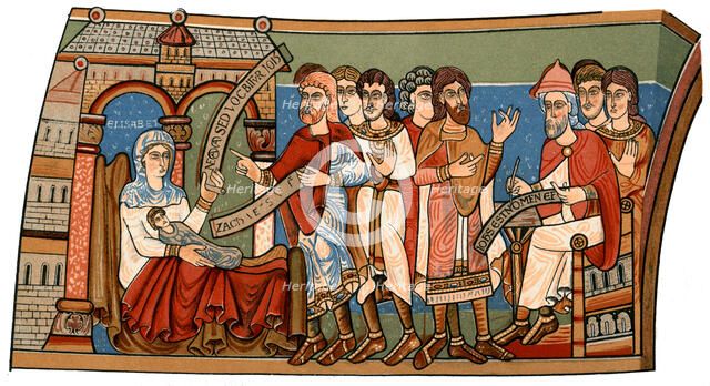 Naming of St John the Baptist, 12th century, (1892). Artist: Unknown