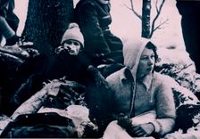 Namsos refugees from German aerial bombing, Norway, 1940. Creator: Unknown