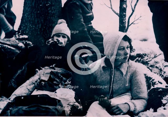 Namsos refugees from German aerial bombing, Norway, 1940. Creator: Unknown.