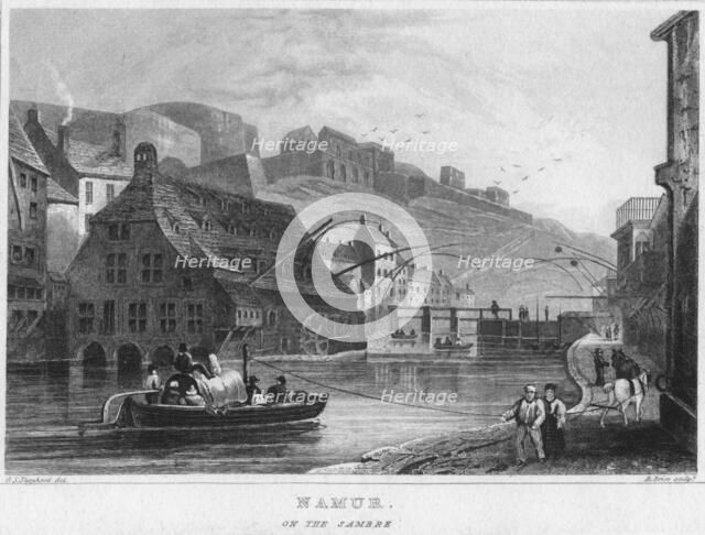 'Namur. On the Sambre', 1850. Artist: R Brice.
