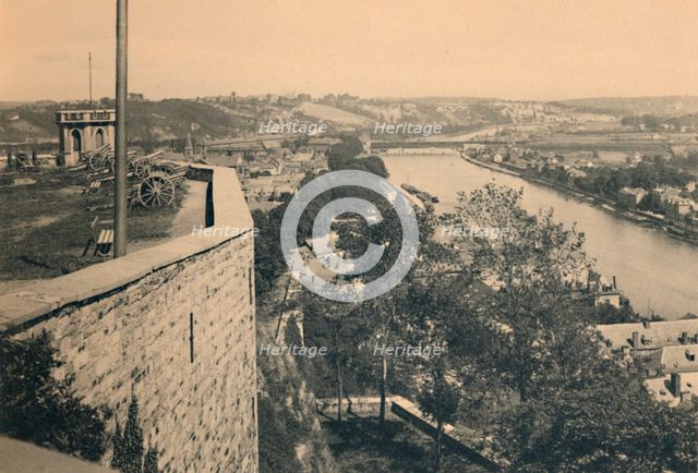 'Namur. Tourelle des Guetteurs et Confluent de Sambre et Meuse', c1900. Artist: Unknown.