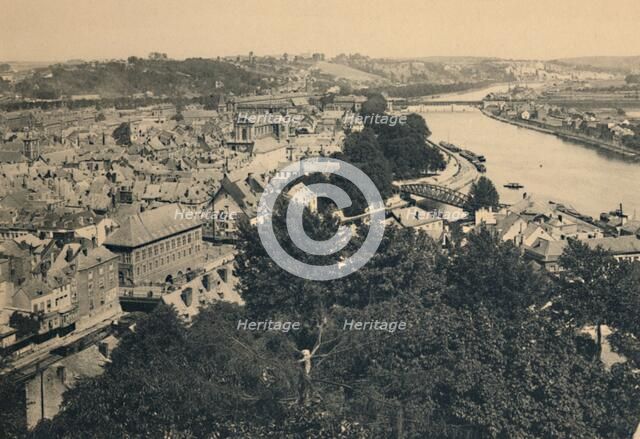 'Namur. Vue de la Ville et Confluent de Sambre et Meuse', c1900. Artist: Unknown.
