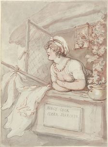Nancy Cock - Clear Starcher, c. 1815. Creator: Thomas Rowlandson