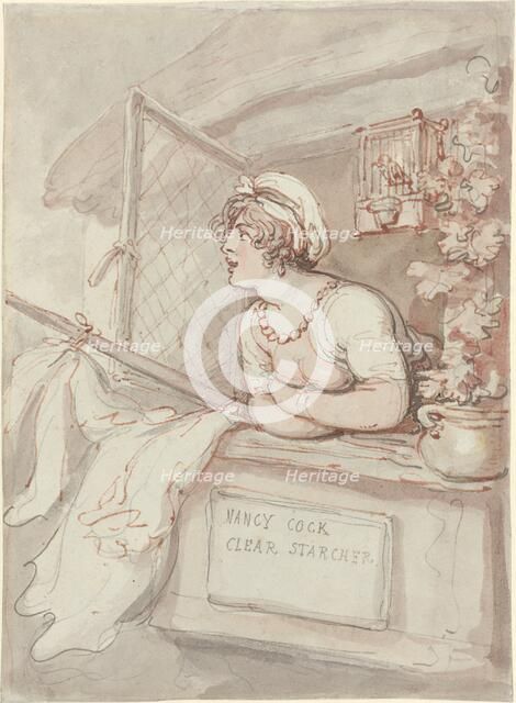 Nancy Cock - Clear Starcher, c. 1815. Creator: Thomas Rowlandson.