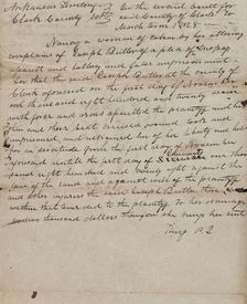 Nancy, a woman of color or negro vs Joseph Butler Clark County, Arkansas Territory, c1828-01. Creator: Unknown