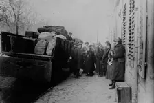 Nancy, Americans loading a camion, between c1915 and c1920. Creator: Bain News Service