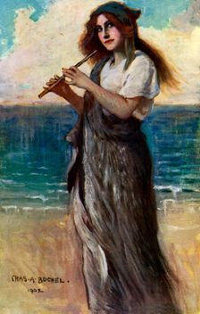 Nancy Price (1880-1970), English actress, as Pallas Athene in Ulysses, 1902.Artist: Charles A Buchel