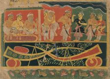 Nanda and Vasudeva: Page from a Dispersed Bhagavata Purana..., ca. 1520-30. Creator: Master of the Dispersed Bhagavata Purana