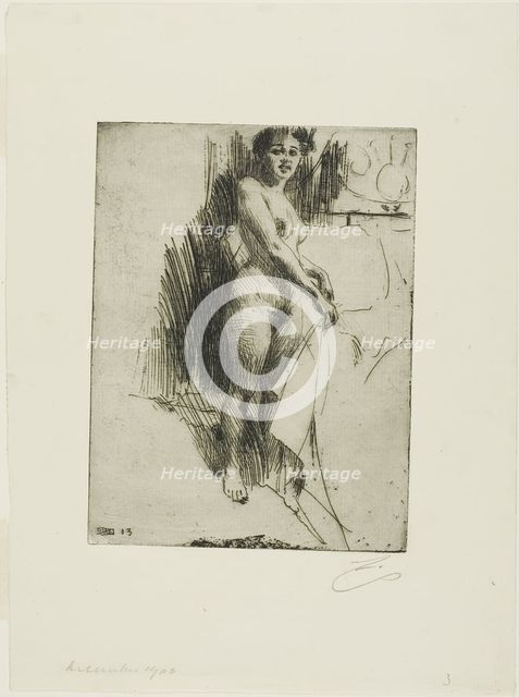 Nanette, 1903. Creator: Anders Leonard Zorn.
