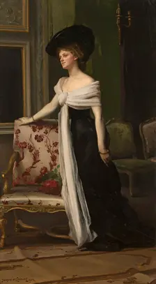 Nanette de Spoelberch, Madame Louis de Baillet-Latour, 1902. Creator: Jacques De LaLaing