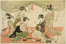 Naniwaya Okita and Takashima Ohisa playing a game of ken, c. 1793/94. Creator: Hosoda Eishi