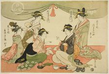 Naniwaya Okita and Takashima Ohisa playing a game of ken, c. 1793/94. Creator: Hosoda Eishi