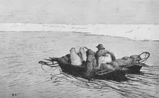Nansen and Johansen Crossing A Crack In The Ice 1896, (1928)