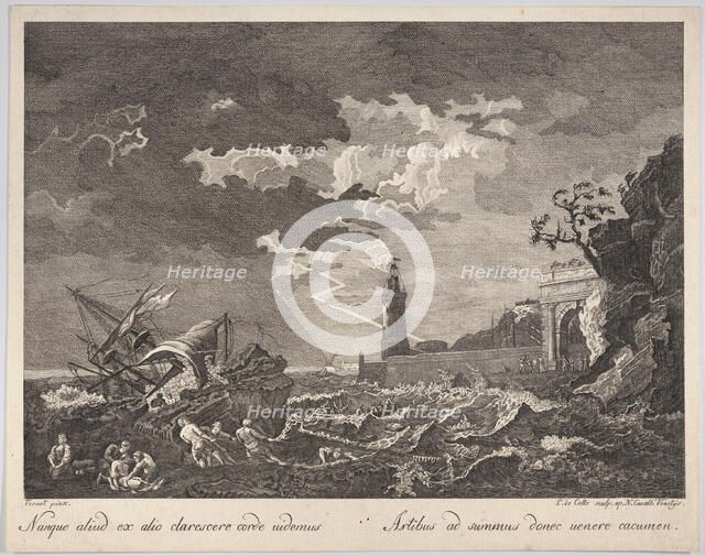 Nanque aliud ex alio clarescere corde uidemus. Artibus ad summus donec uenere cac..., ca. 1750-1800. Creators: Pellegrino dal Colle, Niccolò Cavalli.