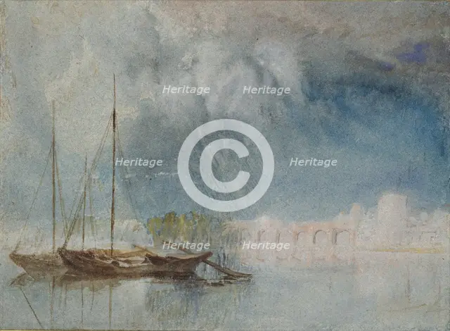 Nantes: Pont Pirmil, c1830. Artist: JMW Turner.