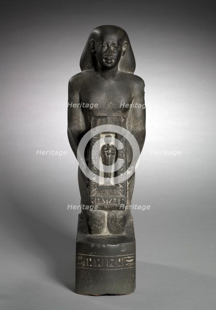 Naophorous Statue of the Finance Officer and Overseer of Fields, Horwedja, 521-486 BC. Creator: Unknown.