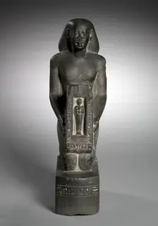 Naophorous Statue of the Finance Officer and Overseer of Fields, Horwedja, 521-486 BC. Creator: Unknown
