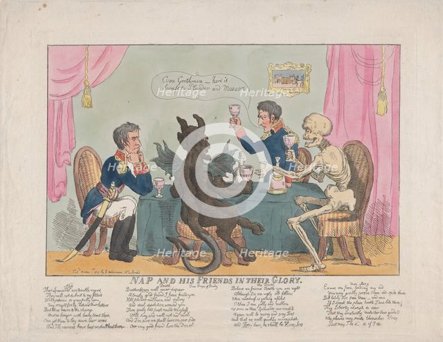 Nap and His Friends in their Glory, October 1, 1813., October 1, 1813. Creator: Thomas Rowlandson.