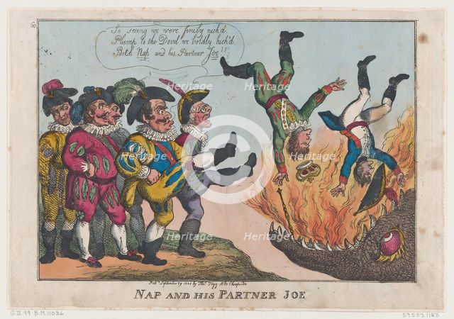 Nap and His Partner Joe, September 29, 1808., September 29, 1808. Creator: Thomas Rowlandson.
