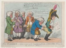 Nap Buonaparte in a Fever on Receiving the Extraordinary Gazette of Nelson's ..., November 13, 1805. Creator: Thomas Rowlandson