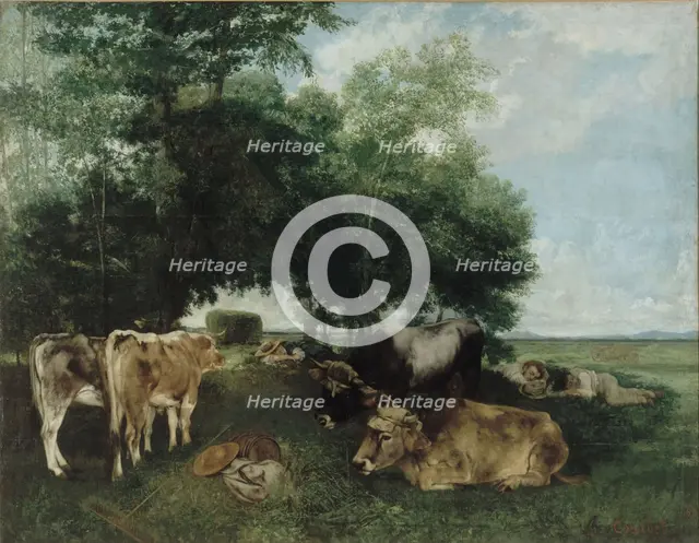 Nap during the Haying Season, Doubs Mountains. Artist: Courbet, Gustave (1819-1877)