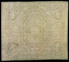Napkin Depicting The Five Senses, London, 1891. Creator: Walter Crane