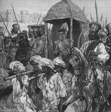 Napier, In Full Uniform, Was Borne Into Hyderabad in a Magnificent Palanquin 1902. Artist: Sidney E Paget