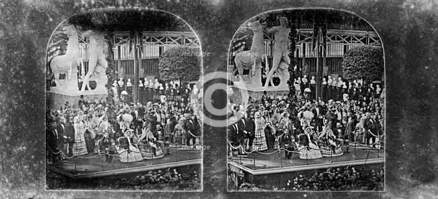 Napolean III visits Crystal Palace on 20th April, 1855. Creator: Unknown.