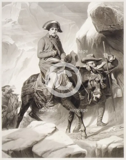 Napoleon Crossing the Alps, 1851. Creator: Alphonse François.