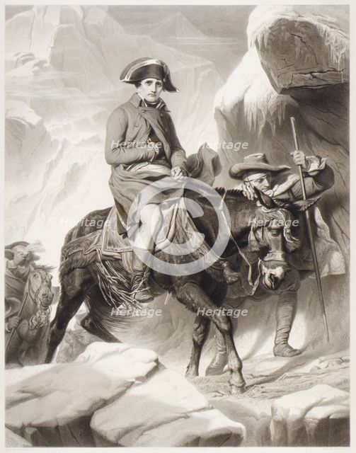 Napoleon Crossing the Alps, 1851. Creator: Alphonse François.