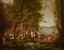 Napoleon Crossing the Styx and joins the Heroes of the Grande Armée, who died for France