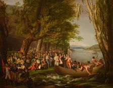 Napoleon Crossing the Styx and joins the Heroes of the Grande Armée, who died for France