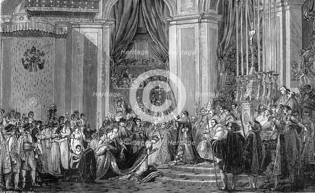 Napoleon crowns Empress Josephine, Notre Dame, Paris, 2nd December 1804 (1882-1884). Creator: Unknown.