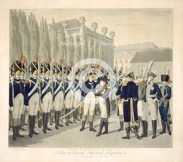 Napoleon and his Imperial Guard, early 19th century. Artist: Unknown.