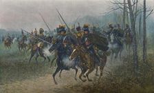 Napoleon and His Staff Surprised By Cossacks 1812, (1896)