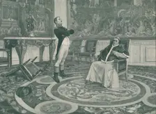 Napoleon And Pius VII at Fontainbleau 1813, (1896). Artist: Peter Aitken