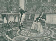 Napoleon And Pius VII at Fontainbleau 1813, (1896). Artist: Peter Aitken