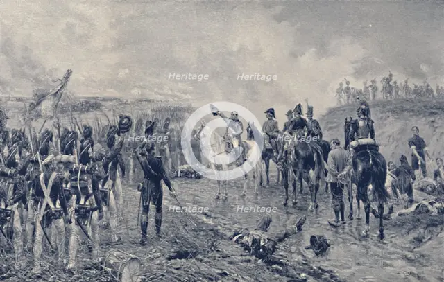 'Napoleon and the Old Guard Before Waterloo', 1815, (1896). Artist: Unknown.