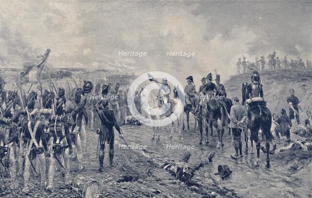'Napoleon and the Old Guard Before Waterloo', 1815, (1896). Artist: Unknown.