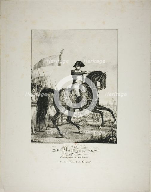 Napoleon Accompanied by his Good Men, Returning to France on March 1, 1815, March 20, 1815. Creator: Francois Pascal Simon Gerard.