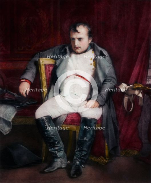 'Napoleon at Fontainebleau During the First Abdication - 31 March 1814', (1845).Artist: Paul Delaroche