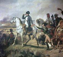 Napoleon at the Battle of Wagram, 19th century. Creator: Émile Jean-Horace Vernet