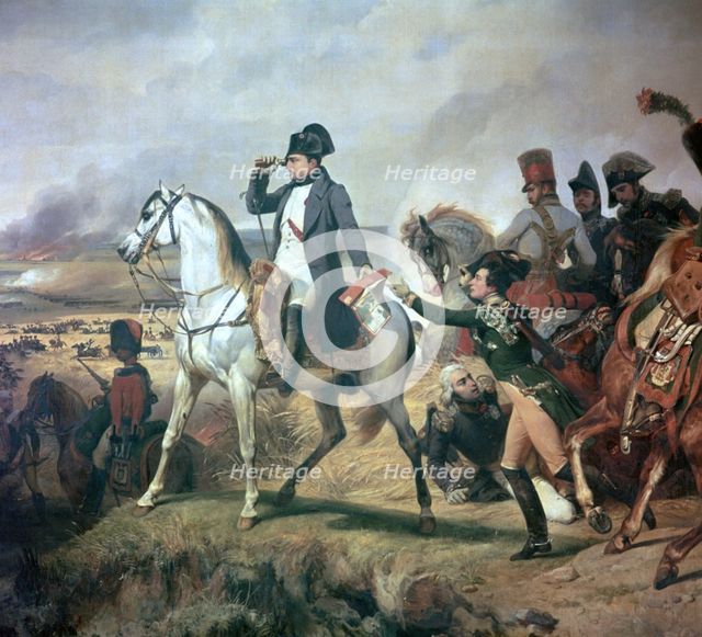 Napoleon at the Battle of Wagram, 19th century. Creator: Émile Jean-Horace Vernet.