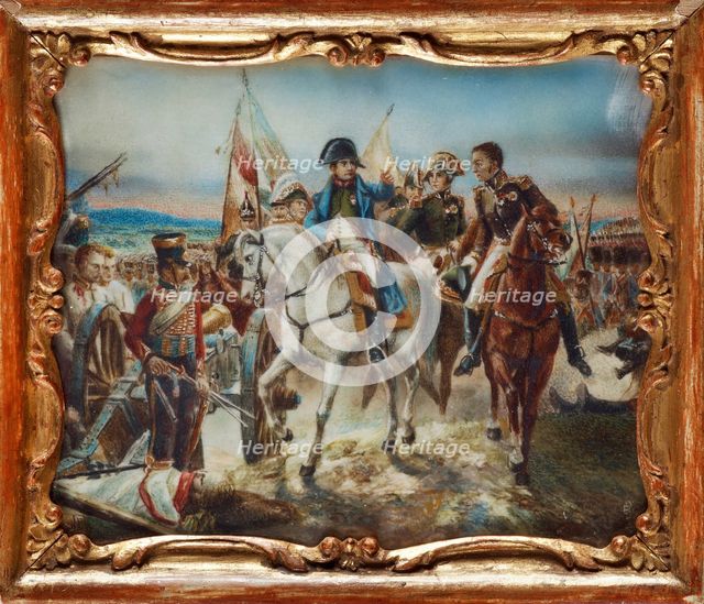Napoleon at the Battle of Friedland. Artist: Vernet, Claude Joseph (1714-1789)