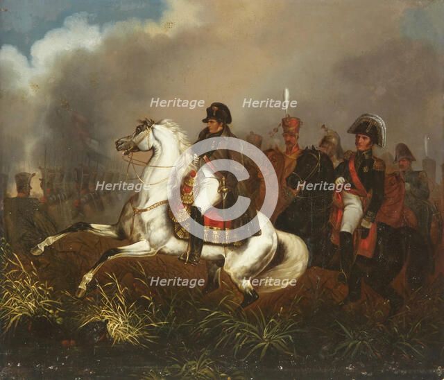Napoleon at the Battle of Quatre Bras on 16 June 1815, First quarter of 19th cen. Creator: Anonymous.
