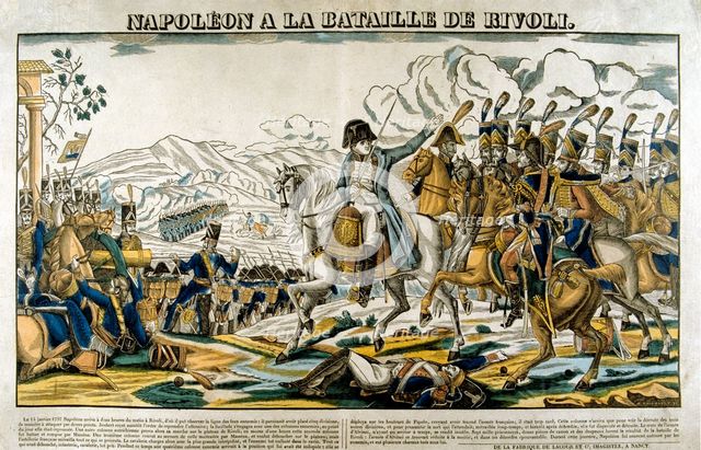 'Napoleon at the Battle of Rivoli', 14 January, 1797. Artist: Unknown