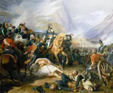 Napoleon at the battle of Rivoli on 14 January 1797, 1844. Creator: Philippoteaux, Henri Félix Emmanuel (1815-1884)